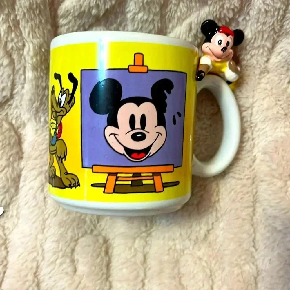 Vintage Mickey Mouse glass mug
